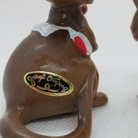 Pair of Adorable Vintage Josef Originals Mice Graduate & Teacher w/ School Bell - Picture 6 of 9